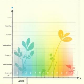 En graf som visar olika ljusspektrum för växttillväxt.